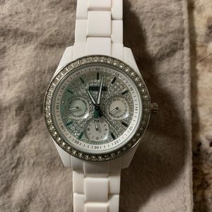 Women’s White Resin Fossil Watch